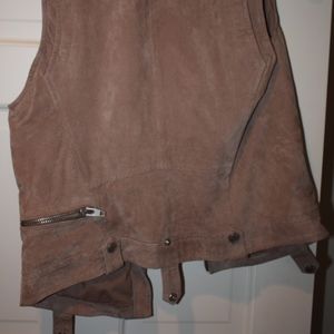 BLANK NYC Moto vest suede